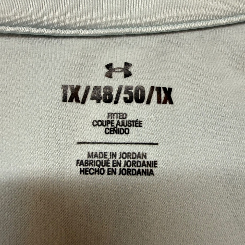 Under Armour Pullover Womens 1X Light Blue Quarter Zip Long Sleeve Athletic Top - Picture 10 of 12